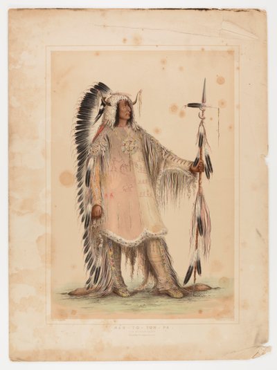 Mah-to-toh-pa, mandanhövdingen av George Catlin