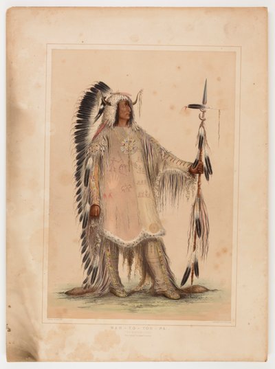 Mah-to-toh-pa, mandanhövdingen av George Catlin