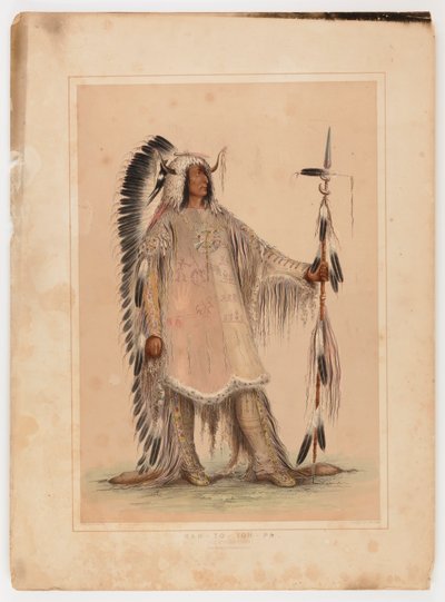 Mah-to-toh-pa, mandanhövdingen av George Catlin