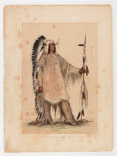 Mah-to-toh-pa, mandanhövdingen av George Catlin