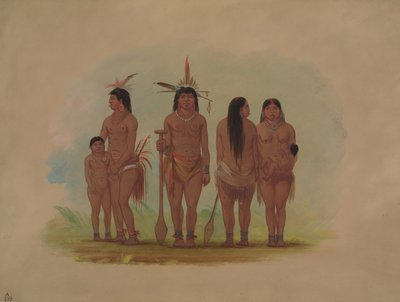 Medlemmar av Payaguas-stammen, 18541869. av George Catlin