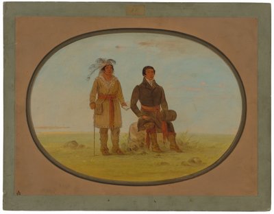 Mohigan-hövding och en missionär av George Catlin