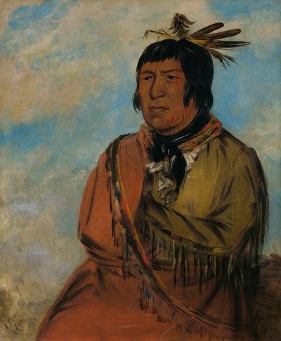 Na-pów-sa, björn som färdas om natten, en hövding av George Catlin