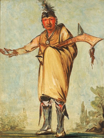 Náw-káw, Wood, tidigare stamhövding av George Catlin