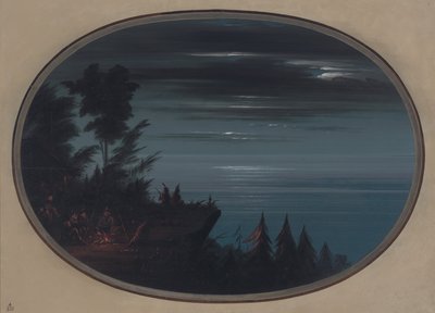 Nayas by på natten, 18551869. av George Catlin