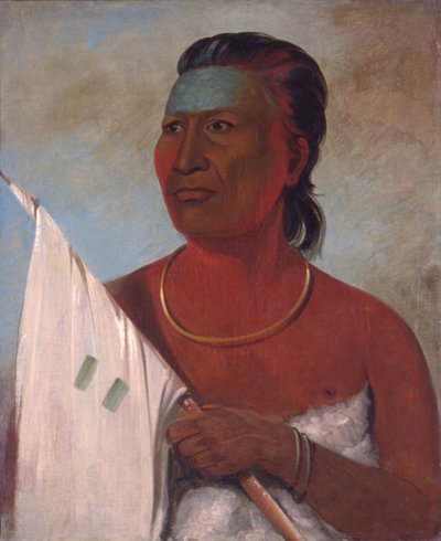 Náh-påvens rådgivare till Black Hawk, 1832. av George Catlin