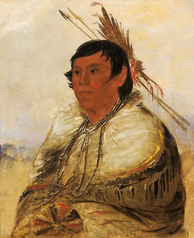 Ni-a-có-mo, fixa med foten, en modig av George Catlin
