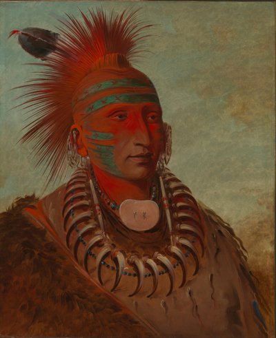 No-ho-mun-ya, En som inte ger någon uppmärksamhet, 1844. av George Catlin