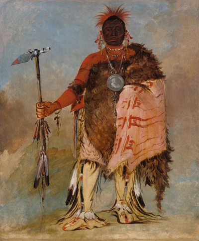 Om-pah-tón-ga, Big Elk, a Famous Warrior, 1832. av George Catlin