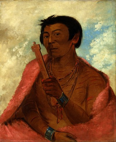 On-sáw-kie, Sauk, i färd med att be av George Catlin