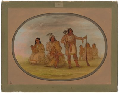 Osceola och fyra Seminole-indianer av George Catlin