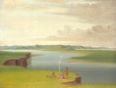 Präriebloss i soluppgången, nära Yellowstone-flodens mynning av George Catlin