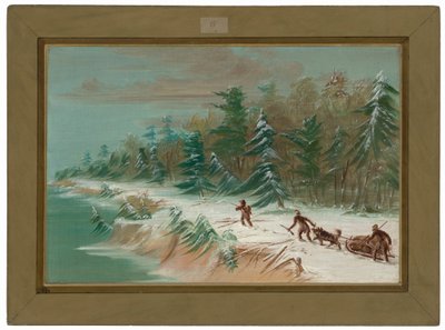 Återkomst till Fort Frontenac med släde. Februari 1679 av George Catlin