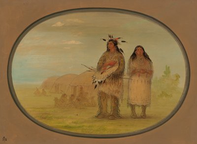 Riccarree Chief and His Wife, 18611869. av George Catlin