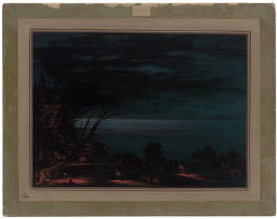 Lax Spearing - Ottowas av George Catlin