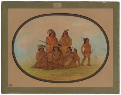 Seminole-indianer, fångar vid Fort Moultrie av George Catlin