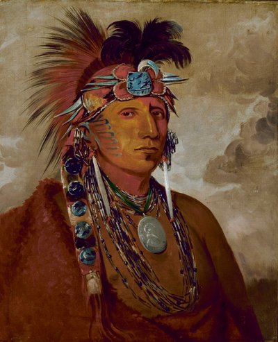 Sho-me-kós-see, Vargen, en hövding, 1832. av George Catlin