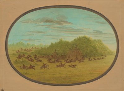 Camanchees skenkamp, 18611869. av George Catlin