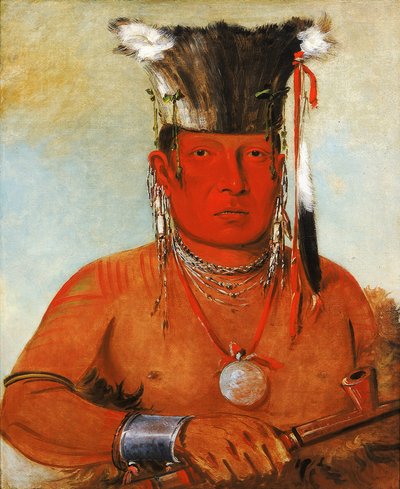 Sháw-da-mon-nee, där går han, en modig av George Catlin
