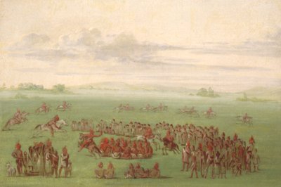 "Rökande hästar", en märklig sedvänja hos Sauk och Fox av George Catlin