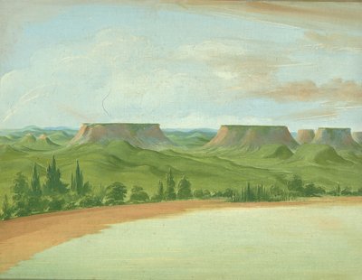 Square Hills, 1200 mil ovanför St. Louis av George Catlin