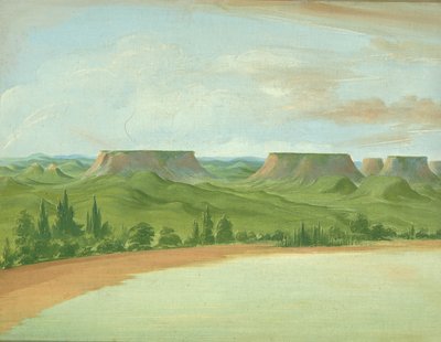 Square Hills, 1200 Miles ovanför St. Louis, 1832. av George Catlin