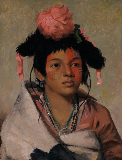 Tcha-káuk-o-ko-máugh, stor hövding, en pojke av George Catlin