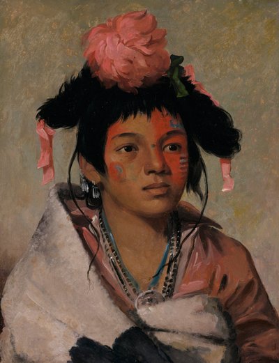 Tcha-cauk-o-ko-maugh, stor hövding, en pojke, av George Catlin