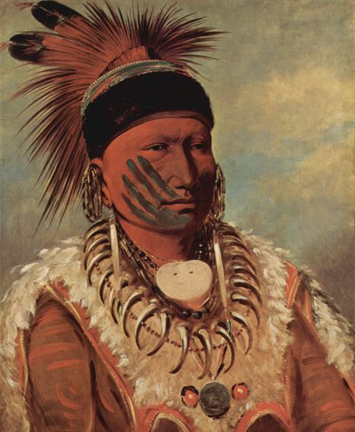 Vita molnet, hövding över Iowaindianerna av George Catlin