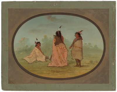 Tre svartfotsmän av George Catlin