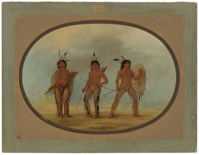 Tre cheyennekrigare av George Catlin