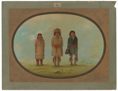Three Creek Indians av George Catlin