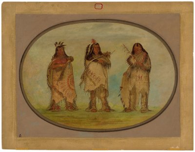 Tre framstående krigare från Sioux-stammen av George Catlin