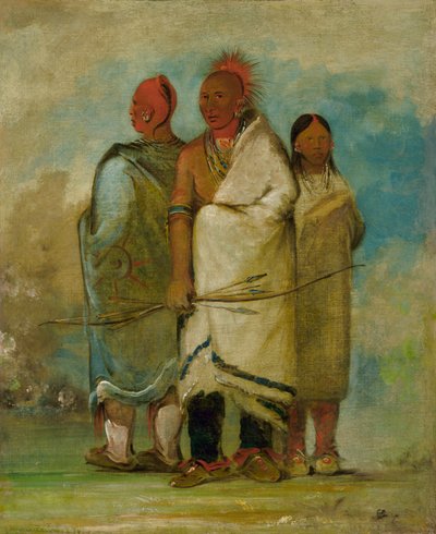 Tre rävindianer, 1837-1839. av George Catlin