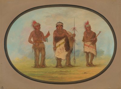 Tre Iowa-indianer, 18611869. av George Catlin