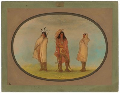 Tre Iroquois-indianer av George Catlin