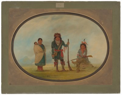 Tre Micmac-indianer av George Catlin