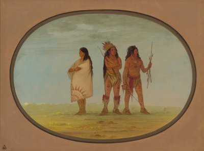 Tre Navaho-indianer, 18611869. av George Catlin