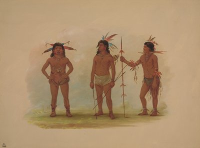 Tre Omagua-män, 18541869. av George Catlin