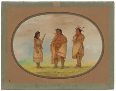 Tre Potawatomi-indianer av George Catlin