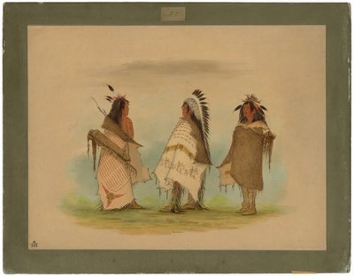 Tre Shoshonee Warriors av George Catlin