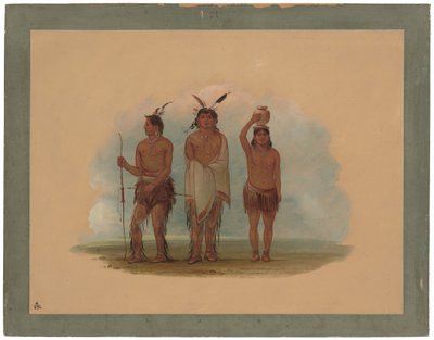 Tre Walla Walla-indianer av George Catlin