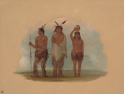 Tre Walla Walla-indianer, 18551869. av George Catlin