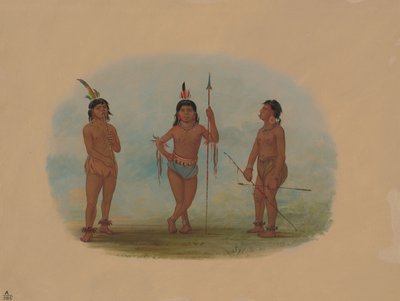 Tre unga Tobos-män, 18541869. av George Catlin