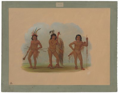 Tre Zurumati-indianer av George Catlin