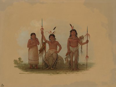 Två Arapaho-krigare och en kvinna, 18611869. av George Catlin