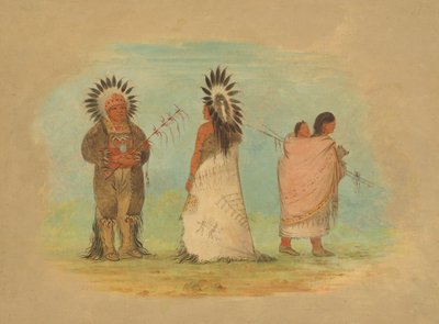Två Ottoe-hövdingar och en kvinna, 18611869. av George Catlin
