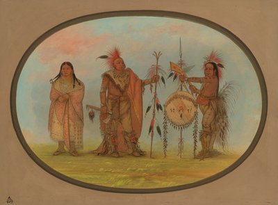 Två Saukie-hövdingar och en kvinna, 18611869. av George Catlin