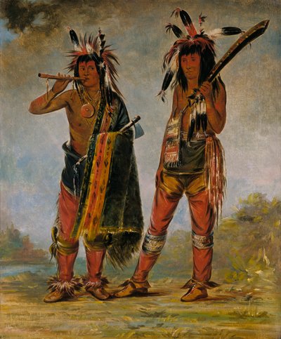 Två unga män, 1835 eller 1836. av George Catlin