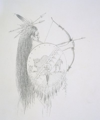 Un-ka-ka Ha-hon-she-kaw (The Long Finger Nails) 1852 av George Catlin